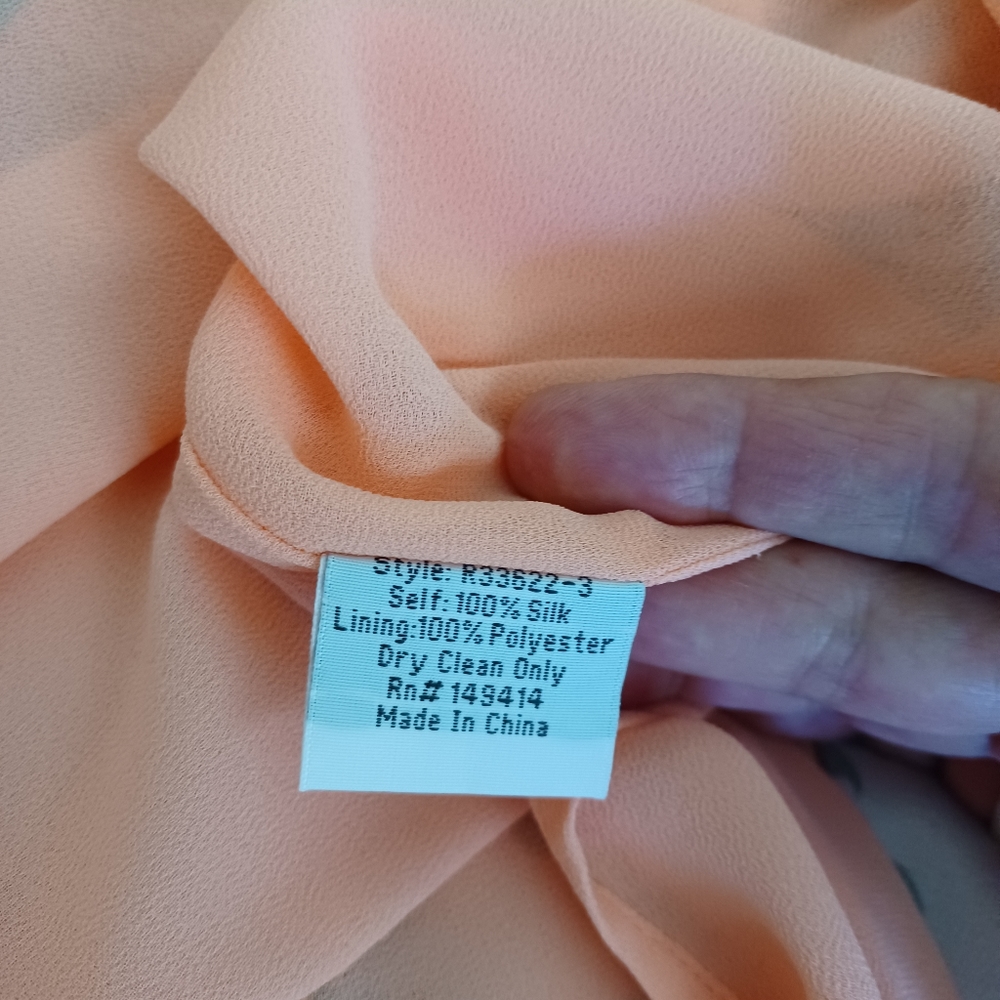 Johnny Was Peach Floral Midi Dress with Multicolor Accents - Picture 10 of 10